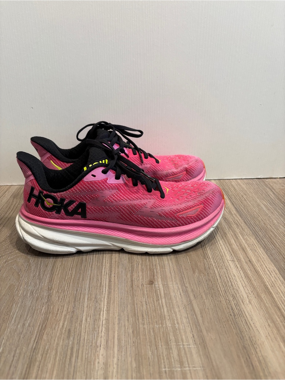 Hoka Women's Pink and Black Road Running Shoes